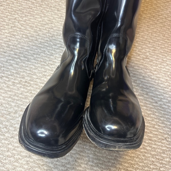 SALE🔥 Authentic APC Charlie Knee-High Boots in Black Shiny Leather - Picture 4 of 6